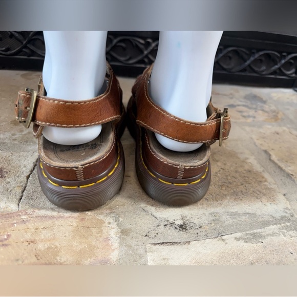Vintage 90s Dr Martens Fisherman Sandals Brown Leather Chunky SZ 8 size 10 W